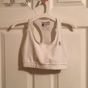 NWOT Adidas white sports bra